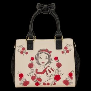 Loungefly Snow Exclusive White Roses Tote Crossbody Bag